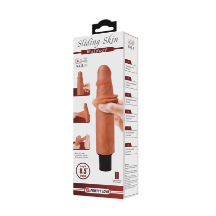 21,5 cm Çift katmanlı Güçlü Titreşimli Realistik Vibratör Gerçekci Penis Dildo - Waldorf