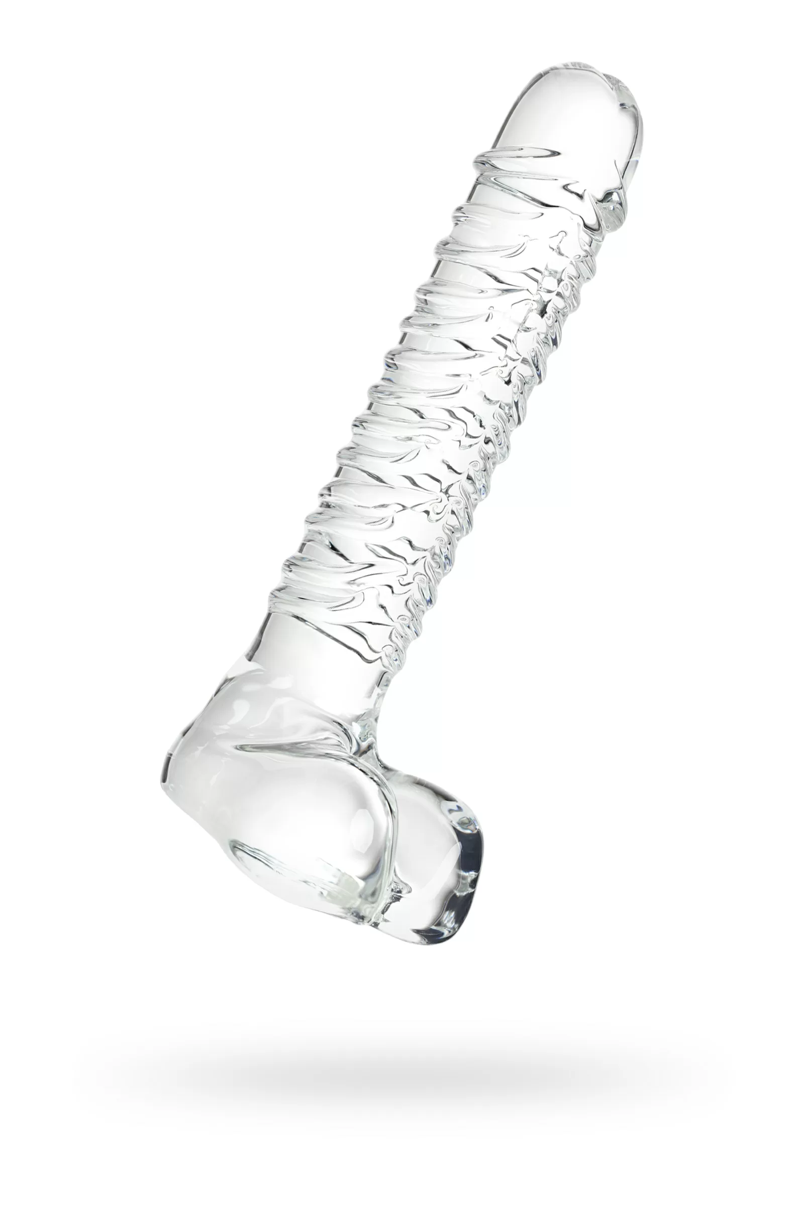 Gerçekçi olmayan yapay penis Sexus Glass, cam, transparan, 21 cm
