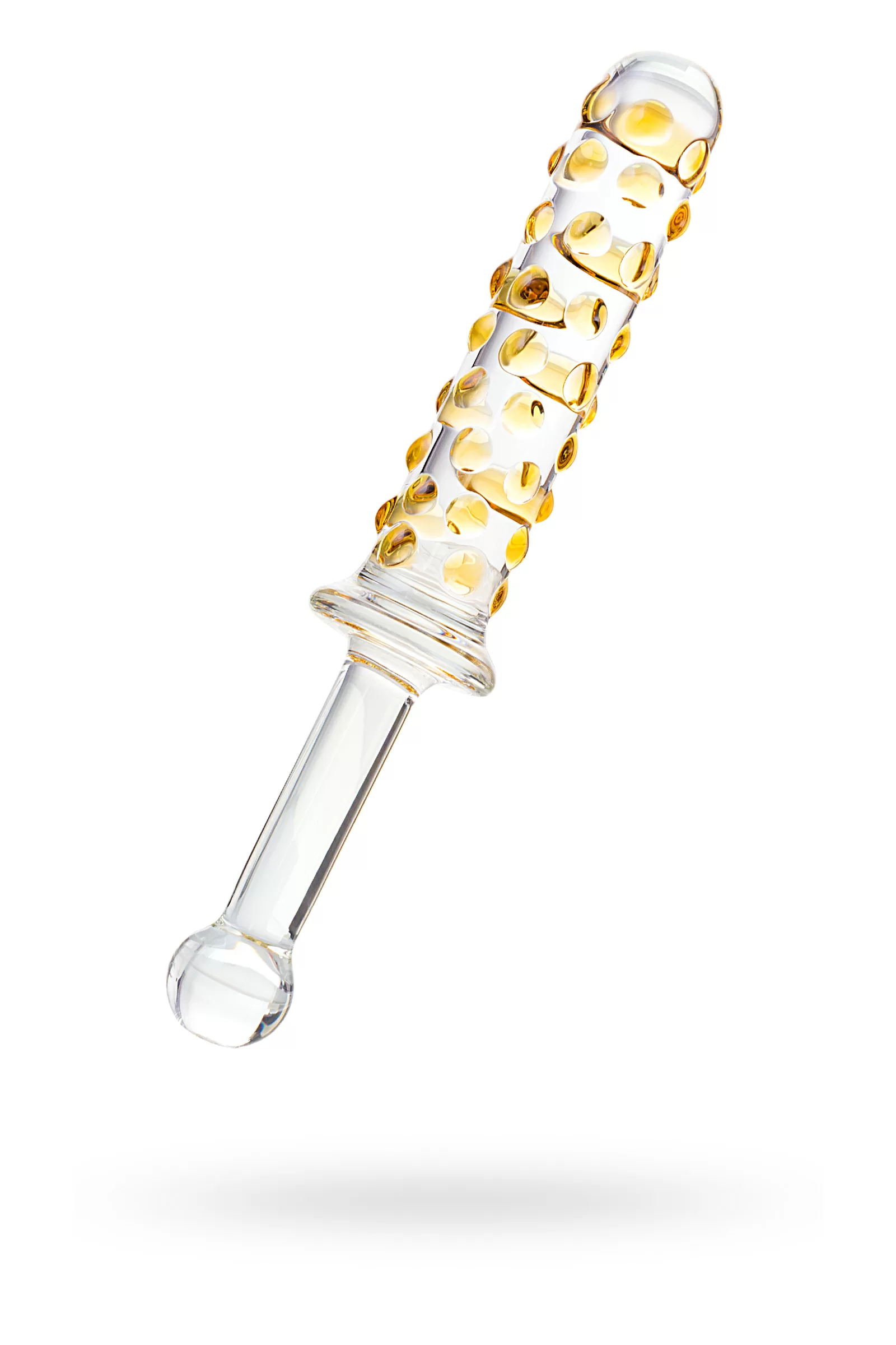 Sexus Glass Çift Taraflı Cam Dildo, Şeffaf, 25 cm