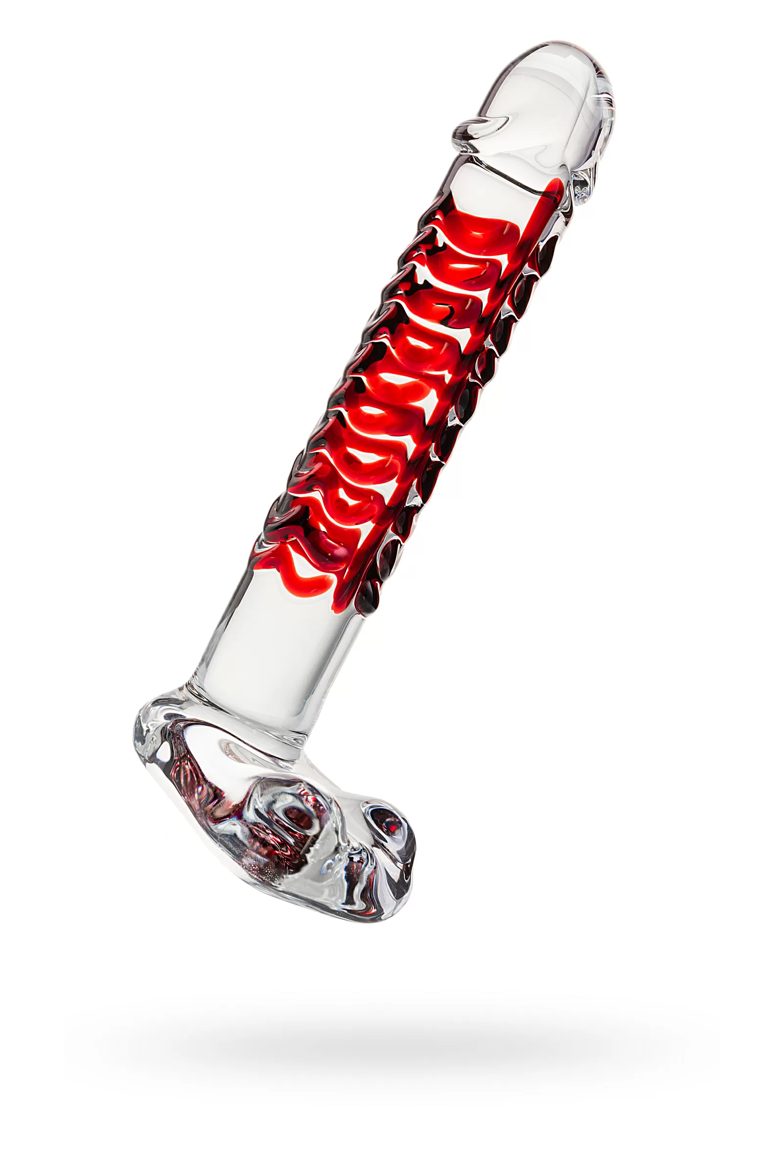 Gerçekçi olmayan yapay penis Sexus Glass, cam, transparan, 16 cm