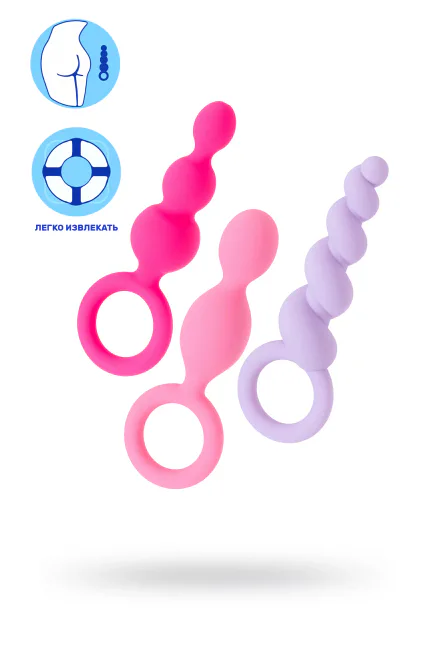 Satisfyer Booty Call (set of 3) anal tıkaç Seti, silikon, çeşitli, 13,5 cm