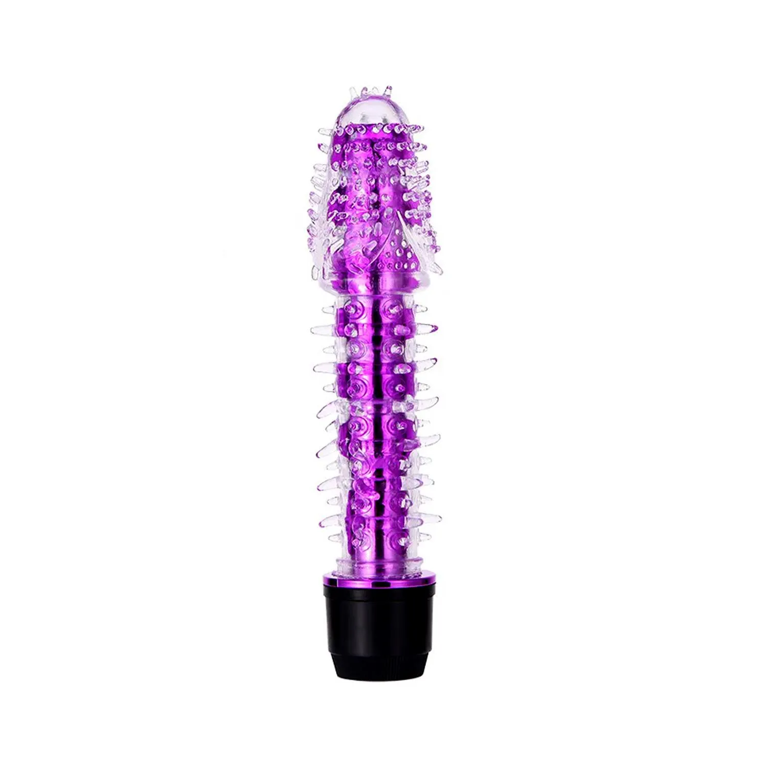 Modern Tırtıklı Şeffaf Vibratör Mor