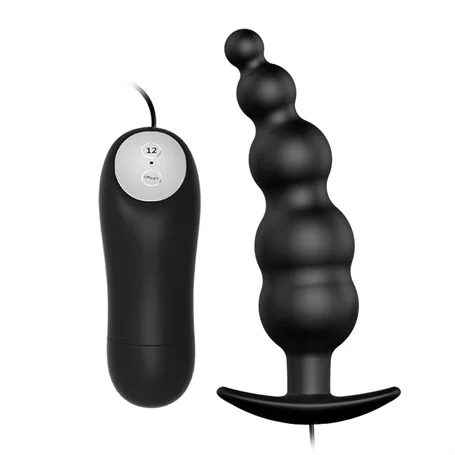 12 Fonksiyon Kumandalı 11,8 Cm Titreşimli Boğumlu Anal Plug