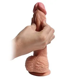 22 Cm Et Dokulu Realistik Penis Vantuzlu Kalın Dildo - Dean