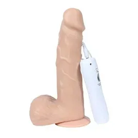 18 Cm 360° Oynar Başlı Titreşimli Vibratör Realistik Penis Dildo - Mike
