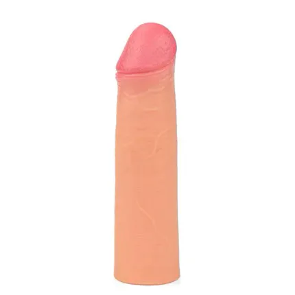 Nature Extender 5,5 Cm Dolgulu Premium Ten Rengi Silikon Penis Kılıfı