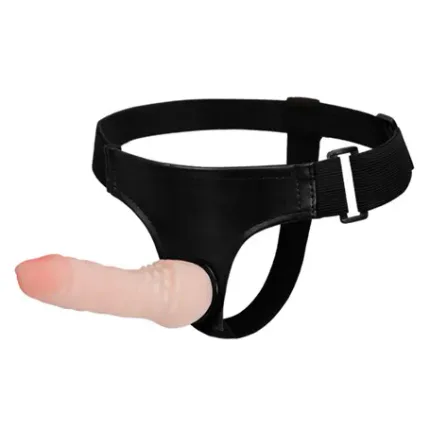 16 Cm Belden Bağlamalı İçi Dolu Strapon Penis