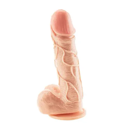 18 Cm Realistik Damarlı Vantuzlu Dildo Penis