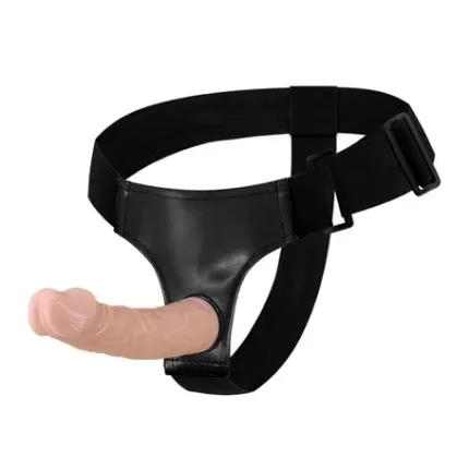 19 Cm Belden Bağlamalı İçi Dolu Strapon Penis