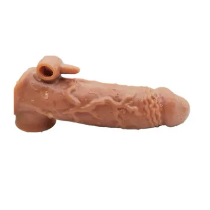 15 Cm Titreşimli Realistik Penis Kılıfı
