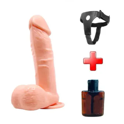 19,5 Cm Belden Bağlamalı Realistik Dildo Penis