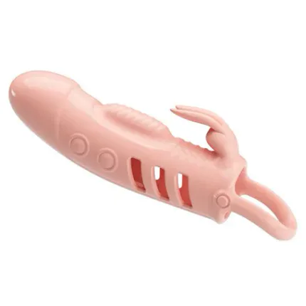 2,5 Cm Dolgu Uzatmalı Titreşimli Penis Kılıfı Prezervatif Vibratör