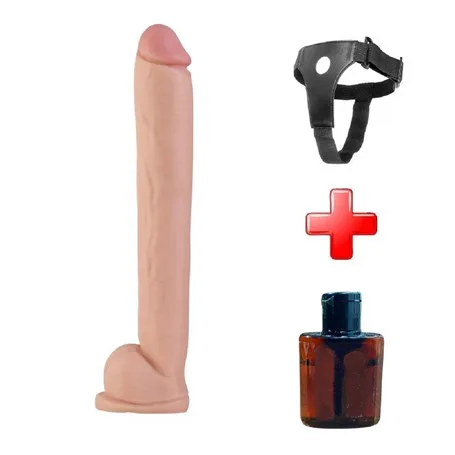 40 Cm Belden Bağlamalı Gerçekçi Kalın Dildo Penis - Bernie