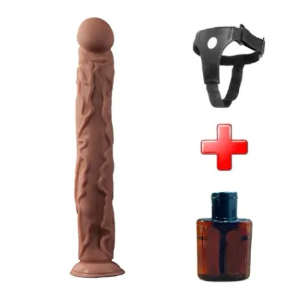 35 Cm Belden Bağlamalı Gerçekçi Uzun &amp;Amp; Kalın Dildo Penis