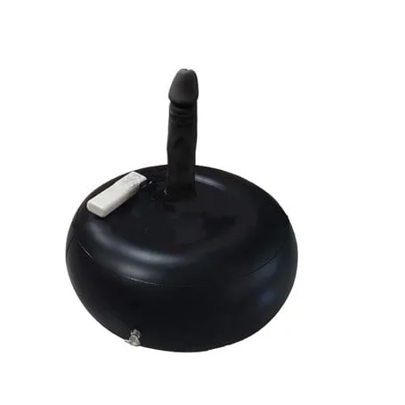 19 Cm Realistik Siyah İnflatable Pilates Toplu Vibratör Penis