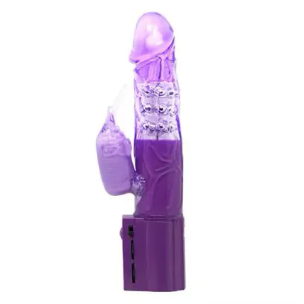 24 Cm Oynar Başlı Klitoris Uyarıcılı Teknolojik Vibratör Penis