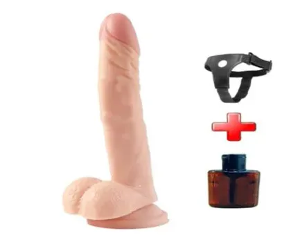 20 Cm Belden Bağlamalı Realistik Vantuzlu Dildo Penis