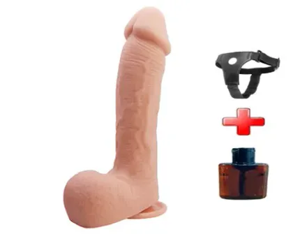 22,2 Cm Belden Bağlamalı Realistik Vantuzlu Dildo Penis - Johnson