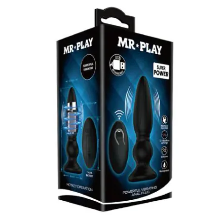 Usb Şarjlı 12 Titreşim Modlu Uzaktan Kumandalı Vibratör &Amp; Boğumlu Anal Plug
