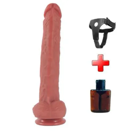 Belden Bağlamalı Yeni Nesil Büyük Boy 28,9 Cm Realistik Dildo Penis