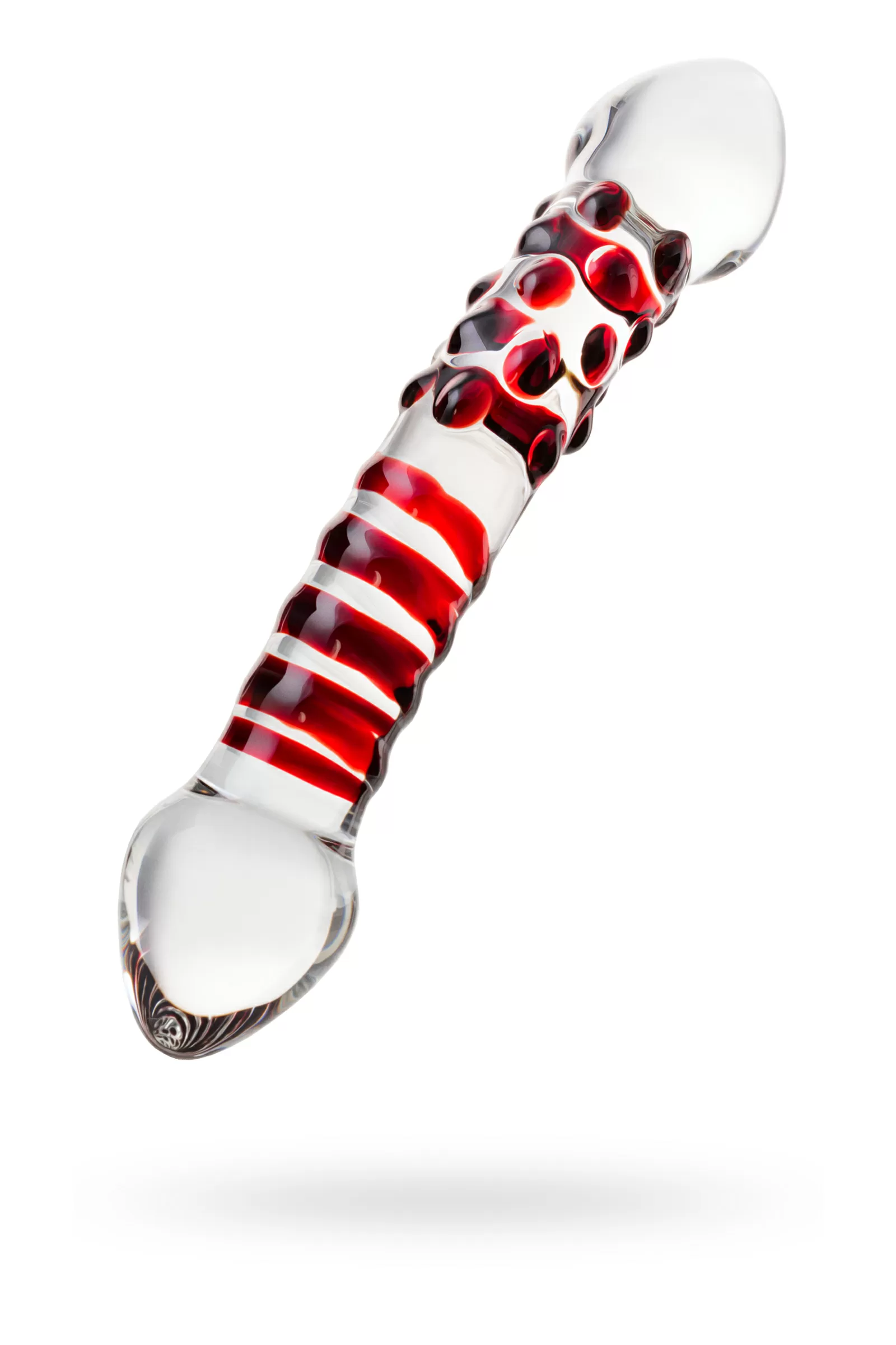 Sexus Glass Çift Taraflı Cam Dildo, Şeffaf, 21 cm