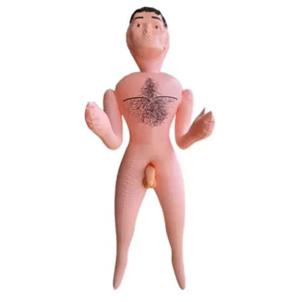 18 Cm Titreşimli Penisli 2 İşlevli Realistik Suni Şişme Erkek Manken - Eran