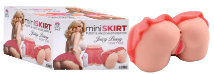 Mi̇ni̇ Skirt Pussy-Anus Masturbator