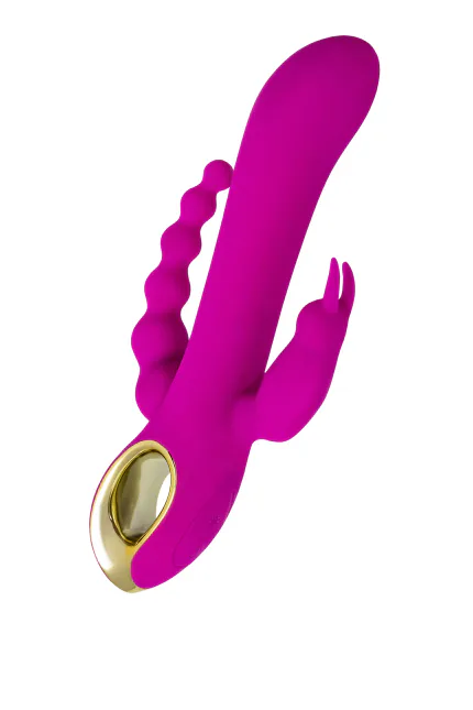 A-Toys by TRINNY Üçlü Vibratör, Silikon, Mor, 21.5 cm