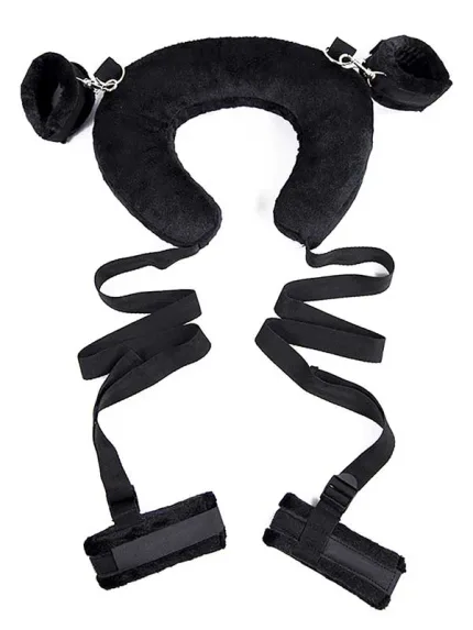 Anonymo BDSM sabitleme kemeri #0701 yastıklı, kadife, siyah, 127 cm