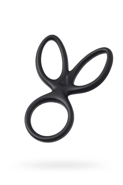 A-Toys by KRAKEN Üçlü Penis Halkası, Silikon, Siyah, 10 cm