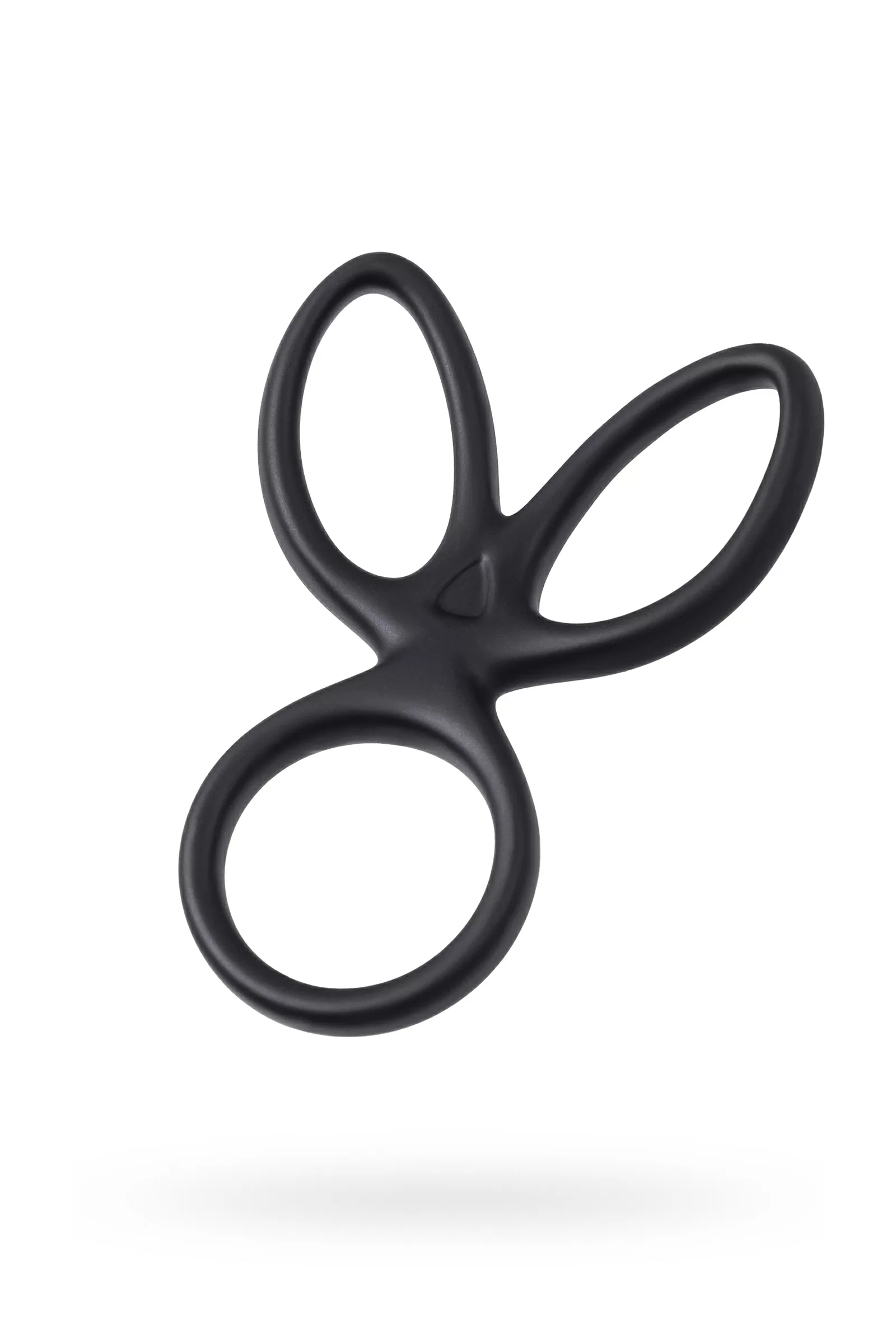 A-Toys by KRAKEN Üçlü Penis Halkası, Silikon, Siyah, 10 cm