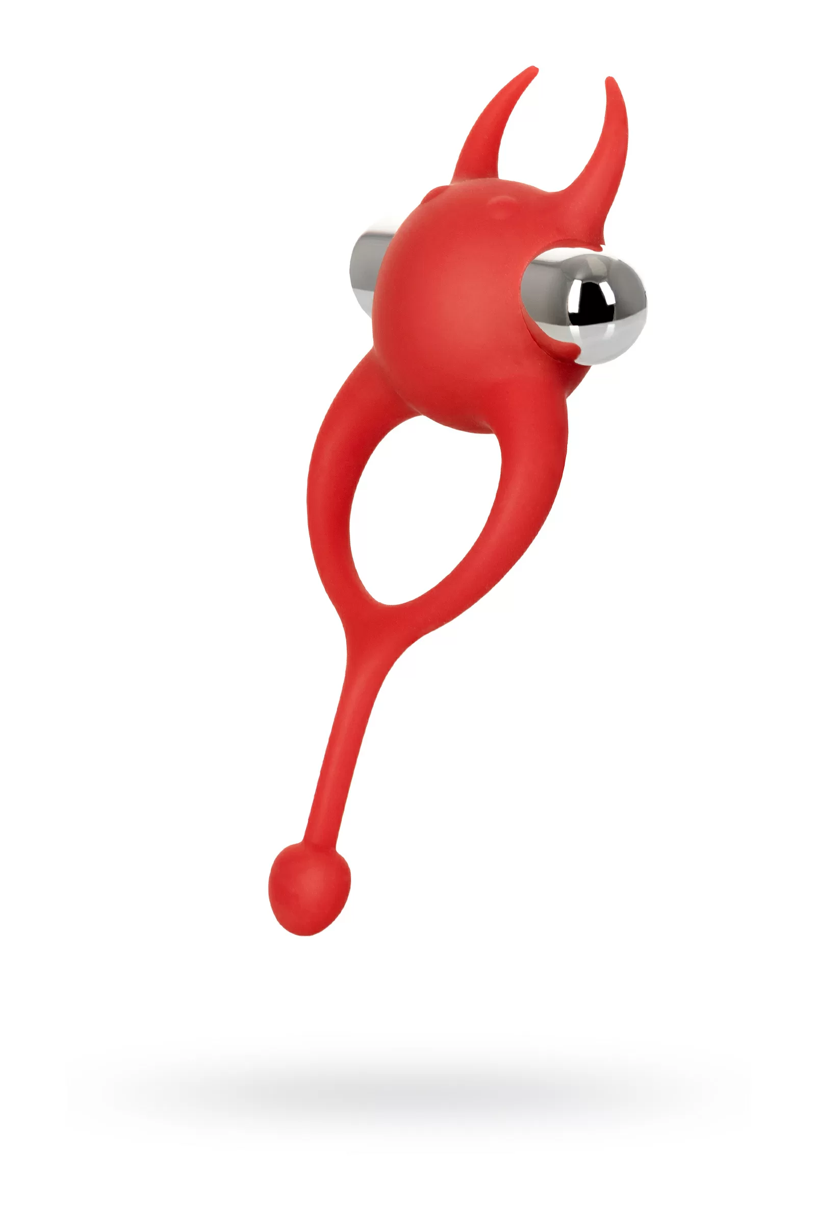 JOS NİCK Kuyruklu Penis Halkası, silikon, kırmızı, 13,5 cm