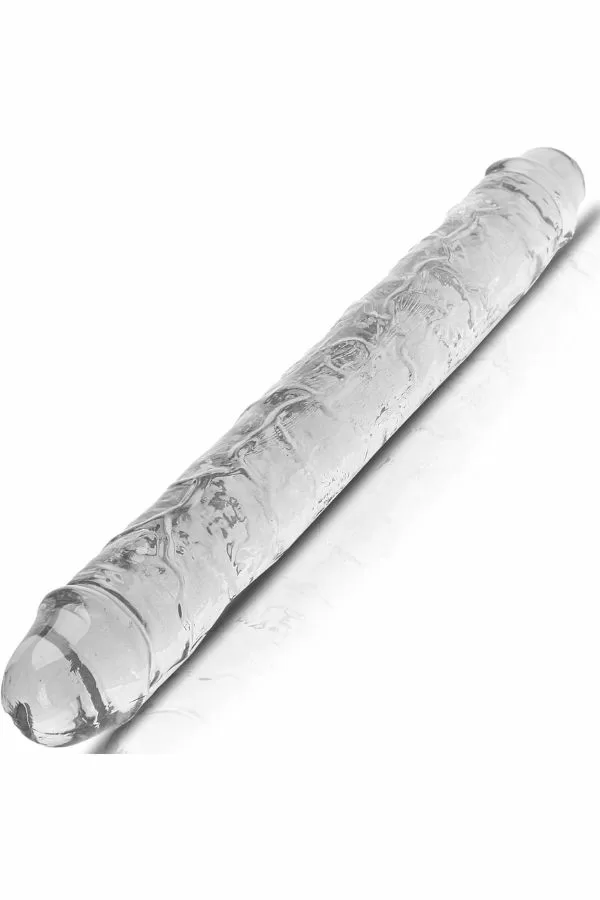 Çift Taraflı Şeffaf Realistik Dildo – Esnek Jelly Malzeme, 44,5 cm