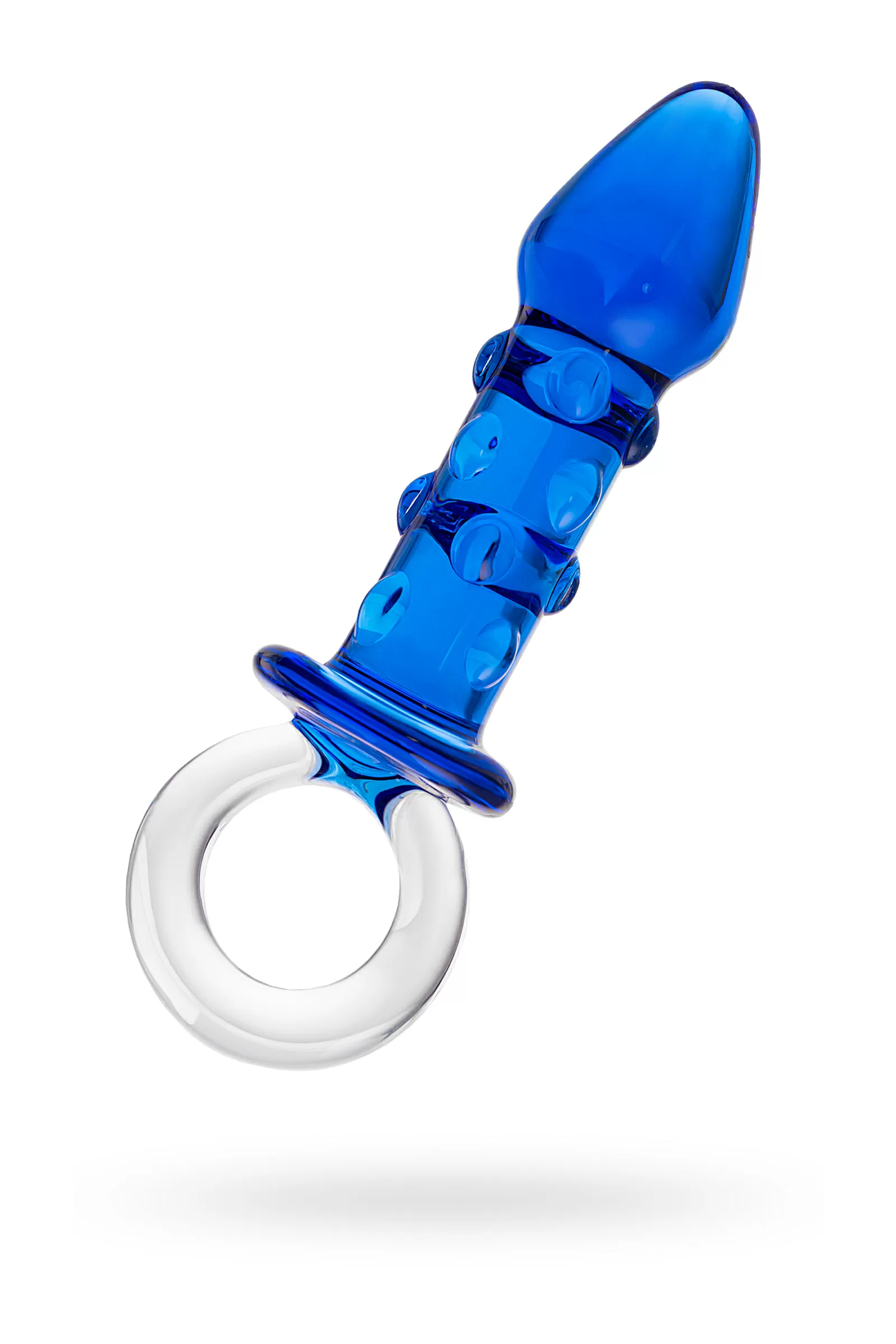 Sexus Glass anal kılıfı, cam, mavi, 16 cm, Ø 3,5 cm
