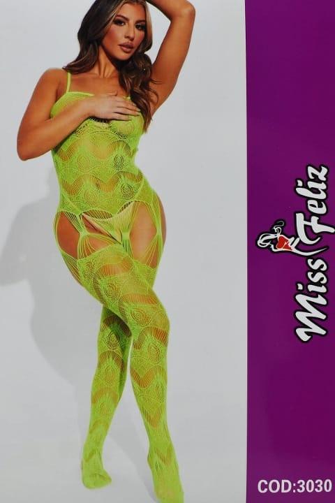 Örümcek Desenli Yeşil Fantazi Vücut Çorabı Miss Feliz 