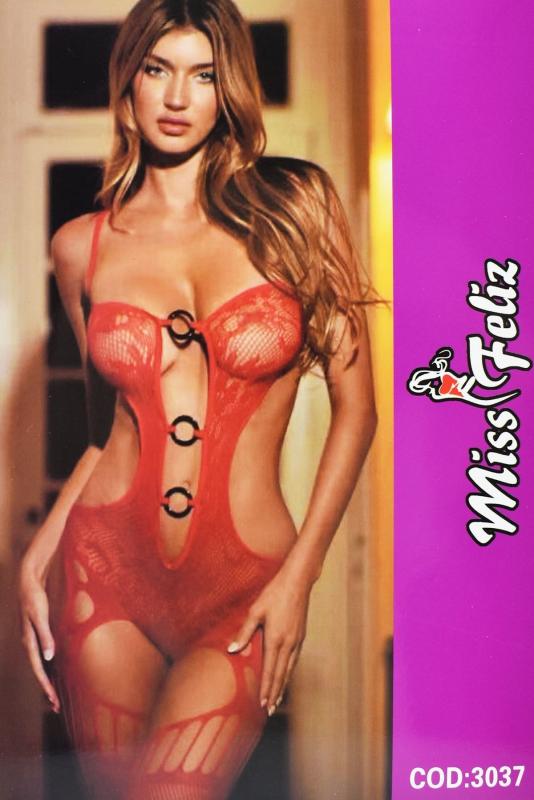 Miss Feliz Kırmısı Bayan Vücut Çorabı