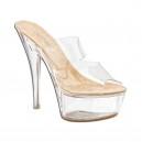 YUMUŞAK TABAN ŞEFFAF SEKSİ AYAKKABI