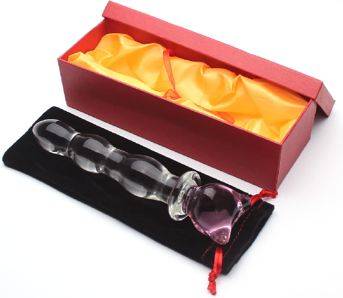 Glass clear knotty penis