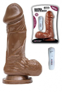 Realistik dildo penis 7'' vibrating kahve