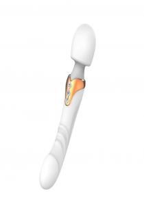 Çift Başlı Wand Vibratör Beyaz – Esnek Başlıklı, Suya Dayanıklı, Silikon Masaj Aleti