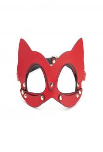 Kırmızı Deri Fantezi Maske