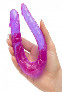 12 inç çiftbaşlı penis mor