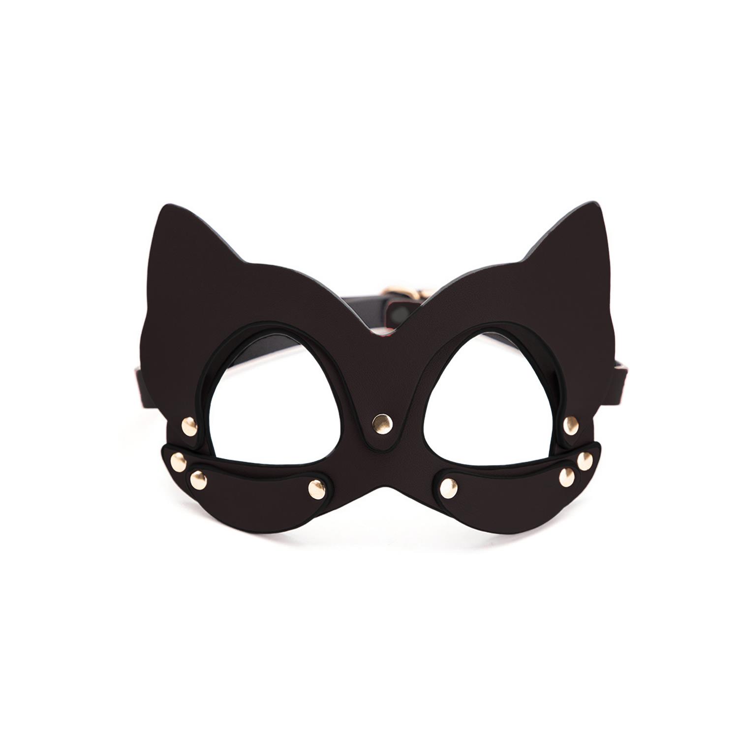 Deri Fantezi Maske Siyah