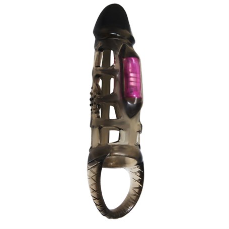 14 Cm Titreşimli Şeffaf Penis Kılıfı