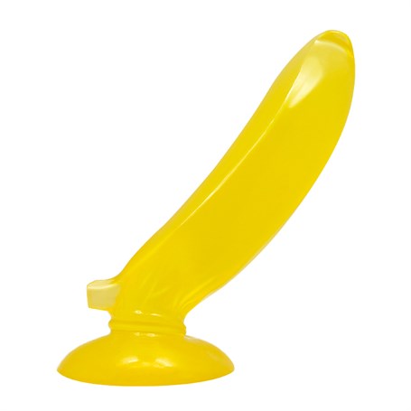 17 Cm Vantuzlu Muz Şeklinde Silikon Anal Plug