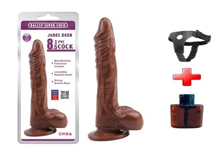 21,5 Cm Belden Bağlamalı Gerçekçi Melez Dildo Penis