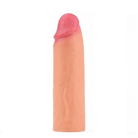 Nature Extender 4.5 Cm Dolgulu Premium Ten Rengi Silikon Penis Kılıfı