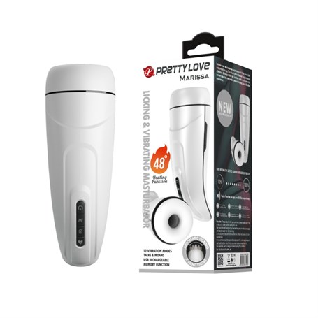 Usb Şarjlı Hareketli Dil Uyarımlı Isıtmalı Sesli Masturbatör - Marissa